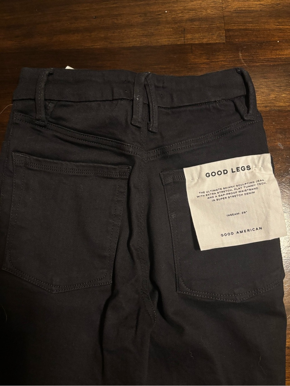 Good American pull on jeans with no zipper size 1